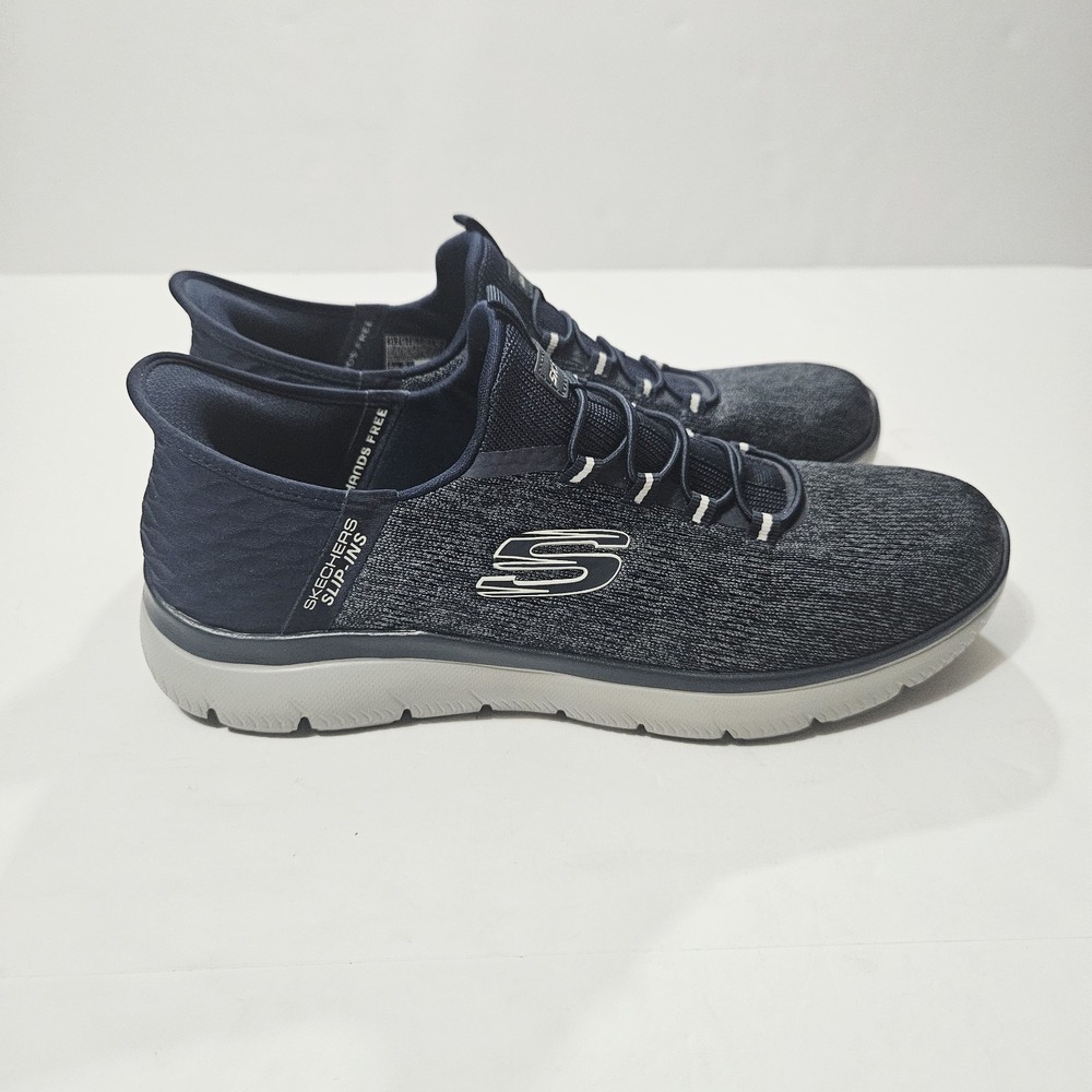 Skechers Men's Slip Ins Hands Free Sneakers Sports Shoes Size 11 Blue 232469 - Picture 5 of 10